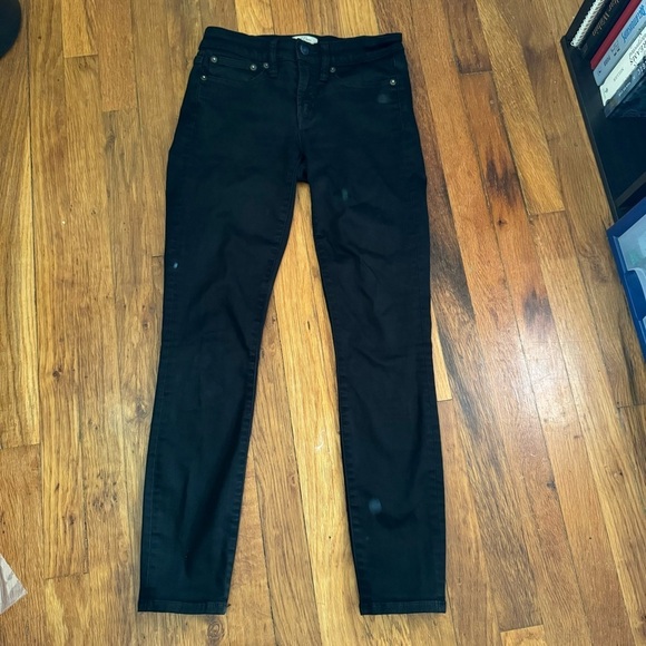 J Crew Women’s 8" Stretchy Toothpick Skinny Low Rise Jean in True Black Size 24 - Picture 2 of 7